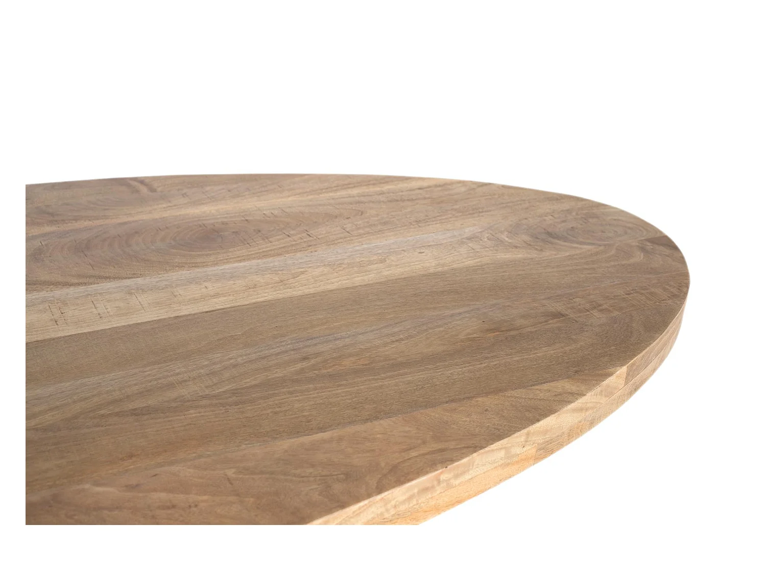 Table à manger avec plateau ovale en bois de manguier massif 200 cm