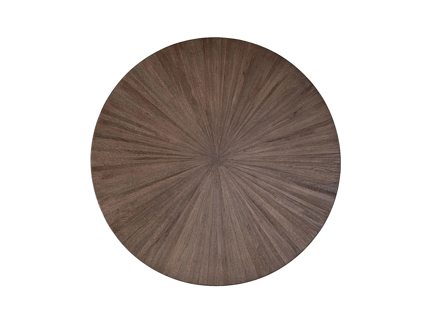 Runder Esstisch aus recyceltem Teakholz, 120 cm Durchmesser