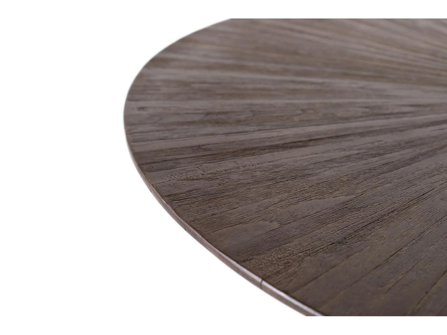 Table à manger ronde en bois de teck recyclé, diamètre 120 cm