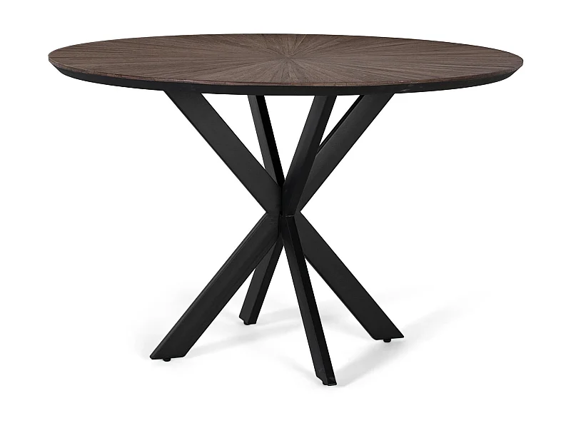 Okrągły stół z odzyskanego drewna tekowego, średnica 120 cm