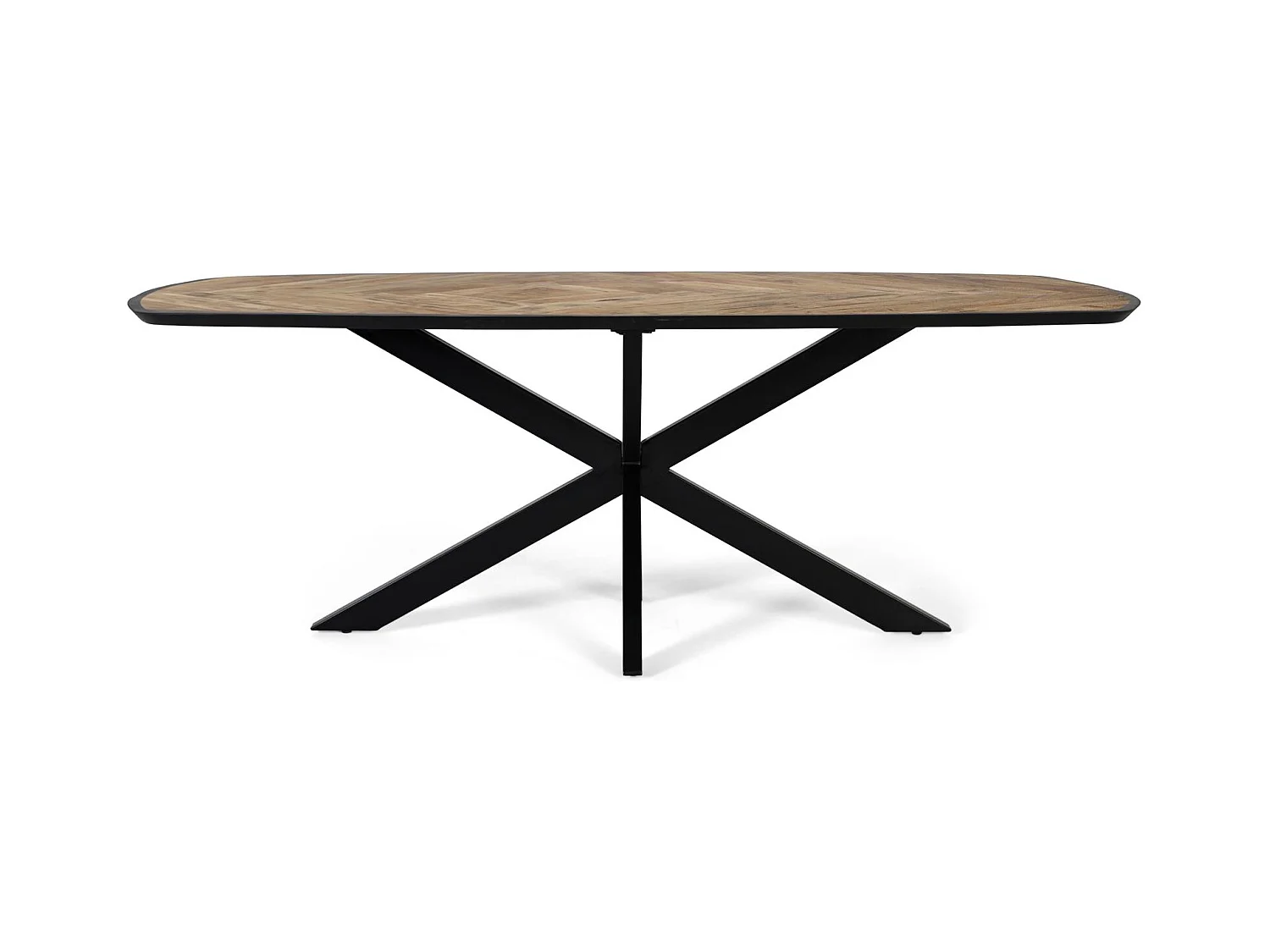 Table à manger en bois de manguier aux coins arrondis 220 cm