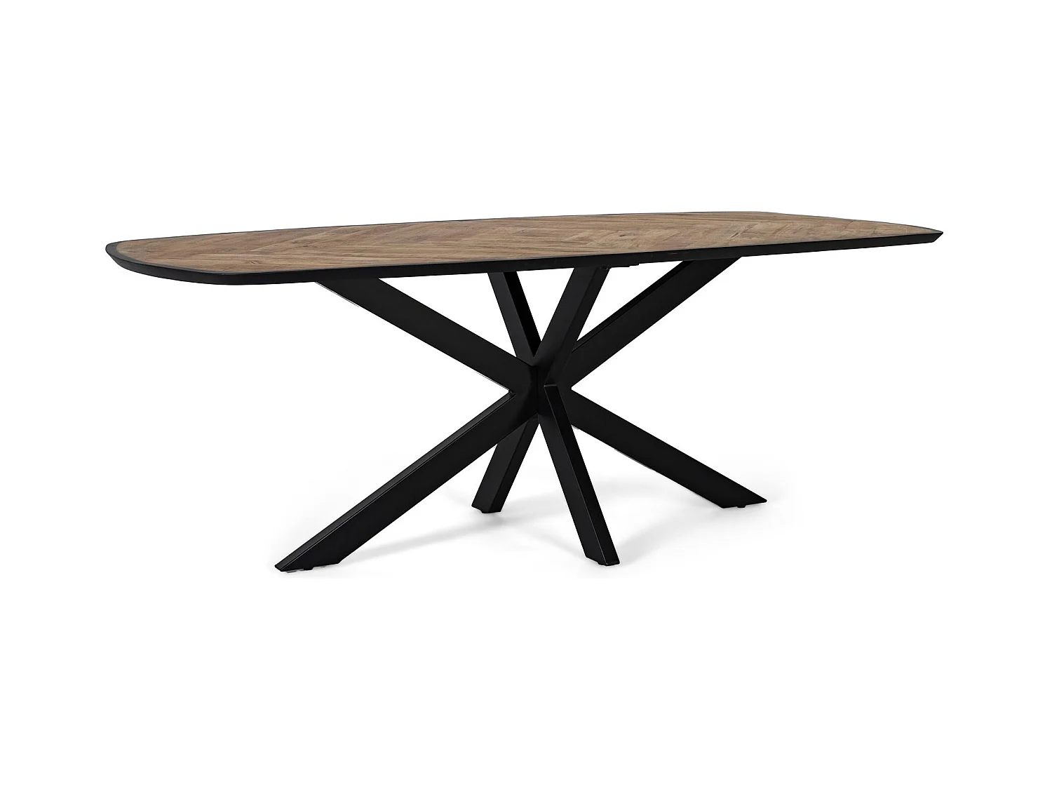 Table à manger en bois de manguier aux coins arrondis 220 cm