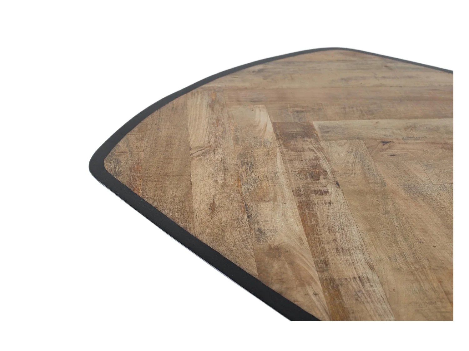 Table à manger en bois de manguier aux coins arrondis 220 cm