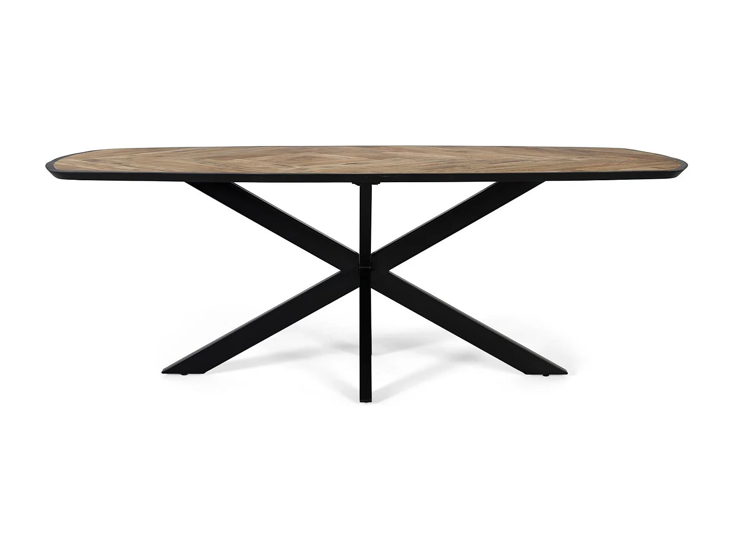 Table à manger en bois de manguier aux coins arrondis 220 cm