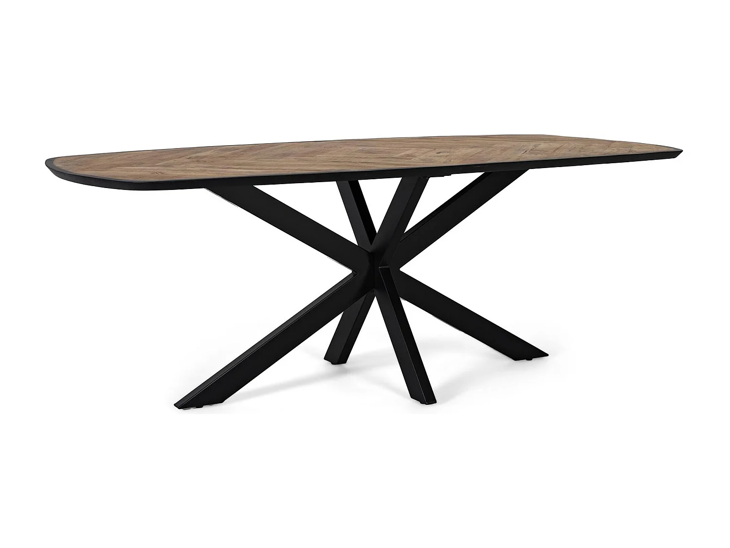 Table à manger en bois de manguier aux coins arrondis 220 cm