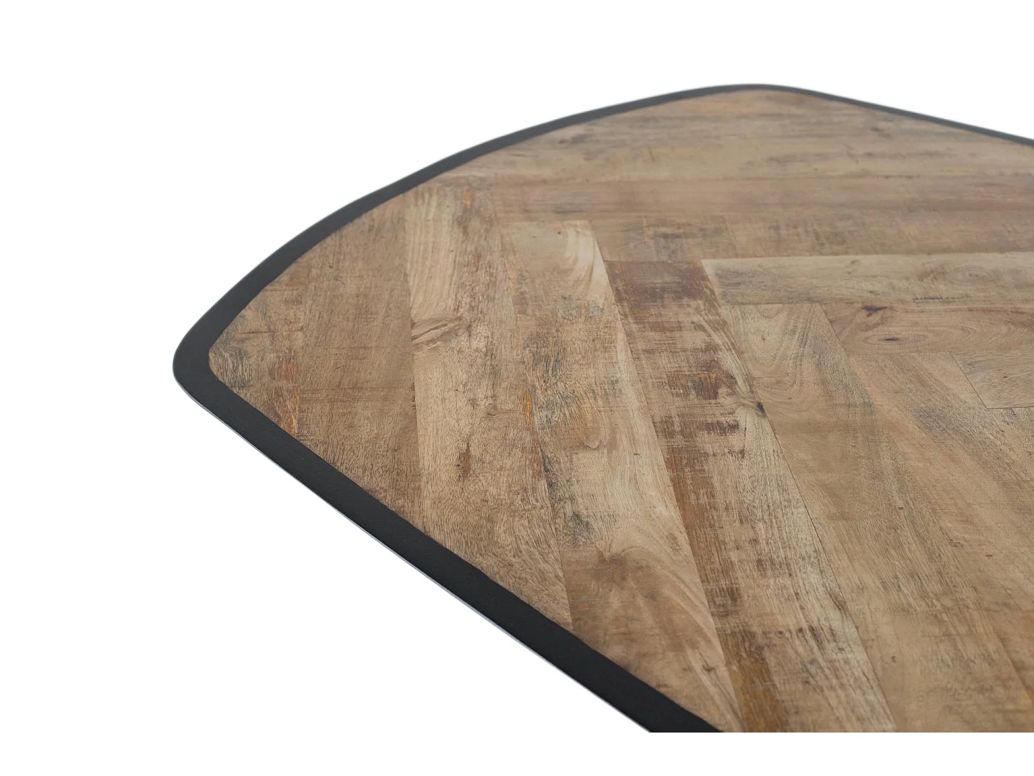 Table à manger en bois de manguier aux coins arrondis 220 cm