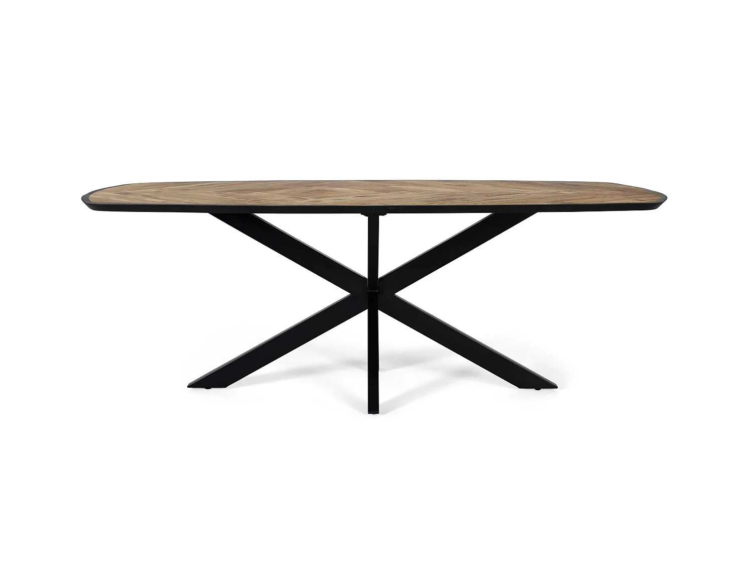 Tables de salle à manger en bois de manguier 220 cm, style rustique moderne - 79 x 220 x 100
