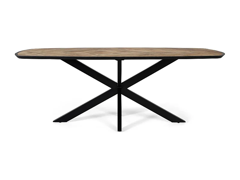 Table à manger en bois de manguier aux coins arrondis 220 cm