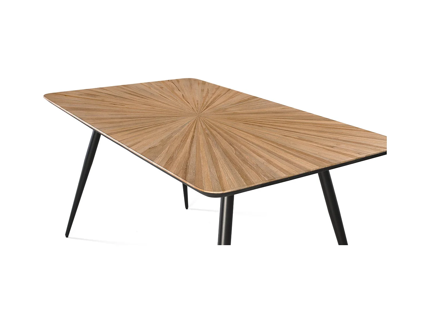 Table à manger en bois de teck recyclé 150 cm