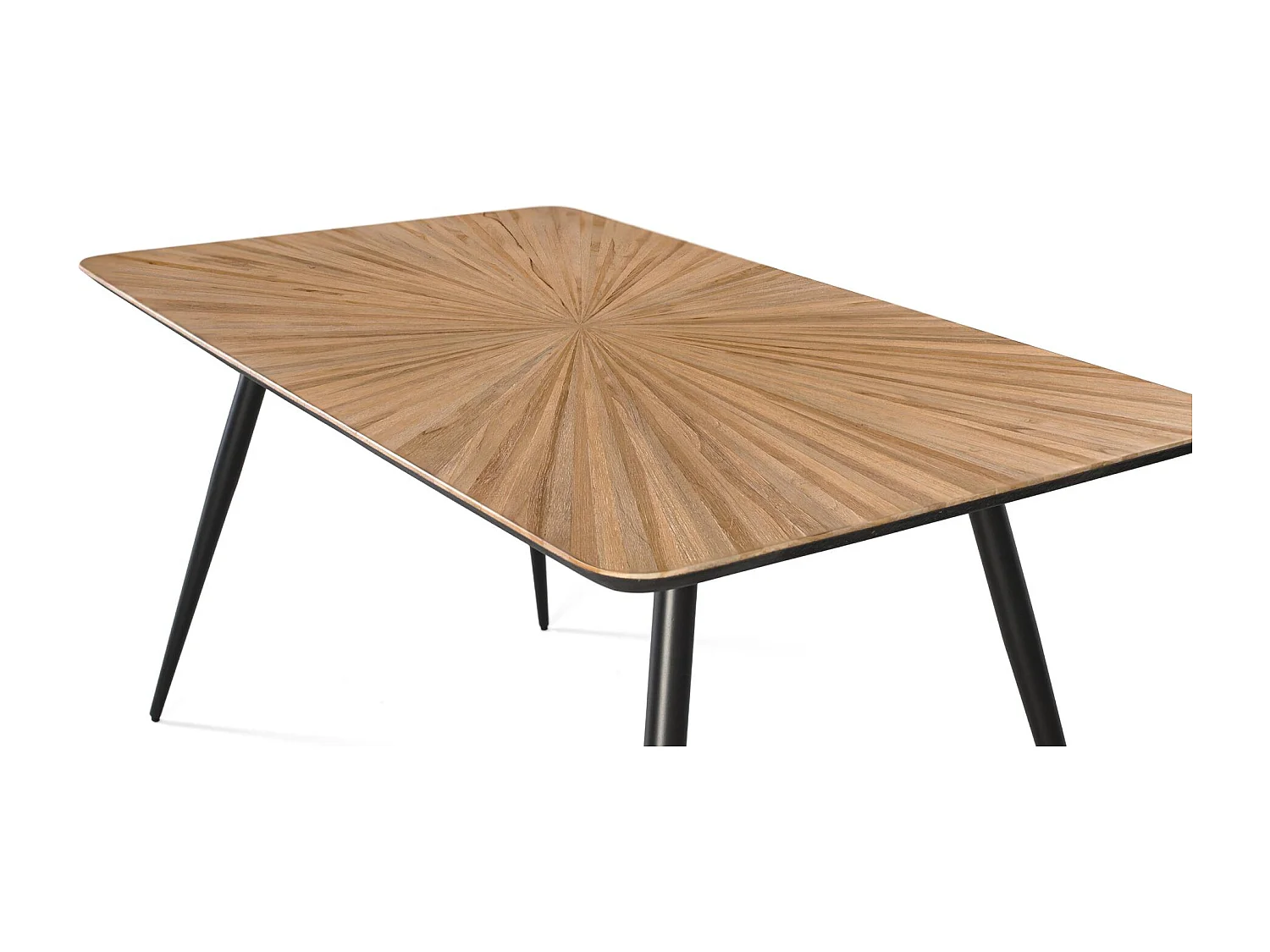 Table à manger en bois de teck recyclé 150 cm