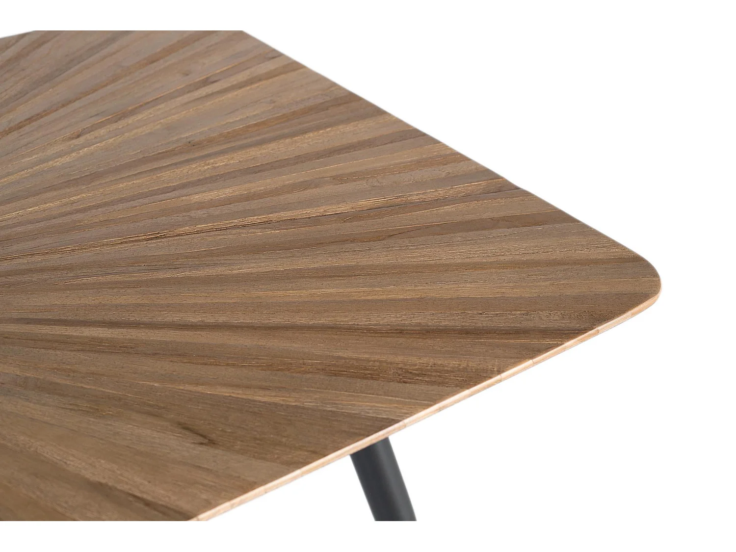 Table à manger en bois de teck recyclé 150 cm