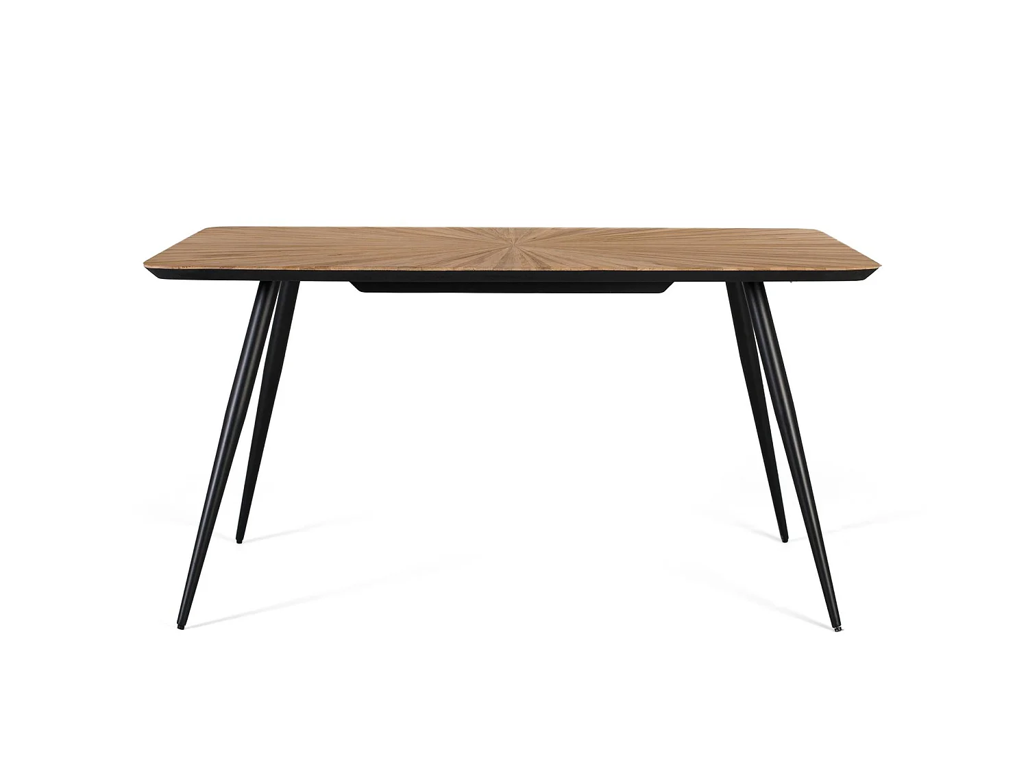 Tavoli da pranzo in legno di teak riciclato, stile rustico moderno, 150 cm - 77x150x90