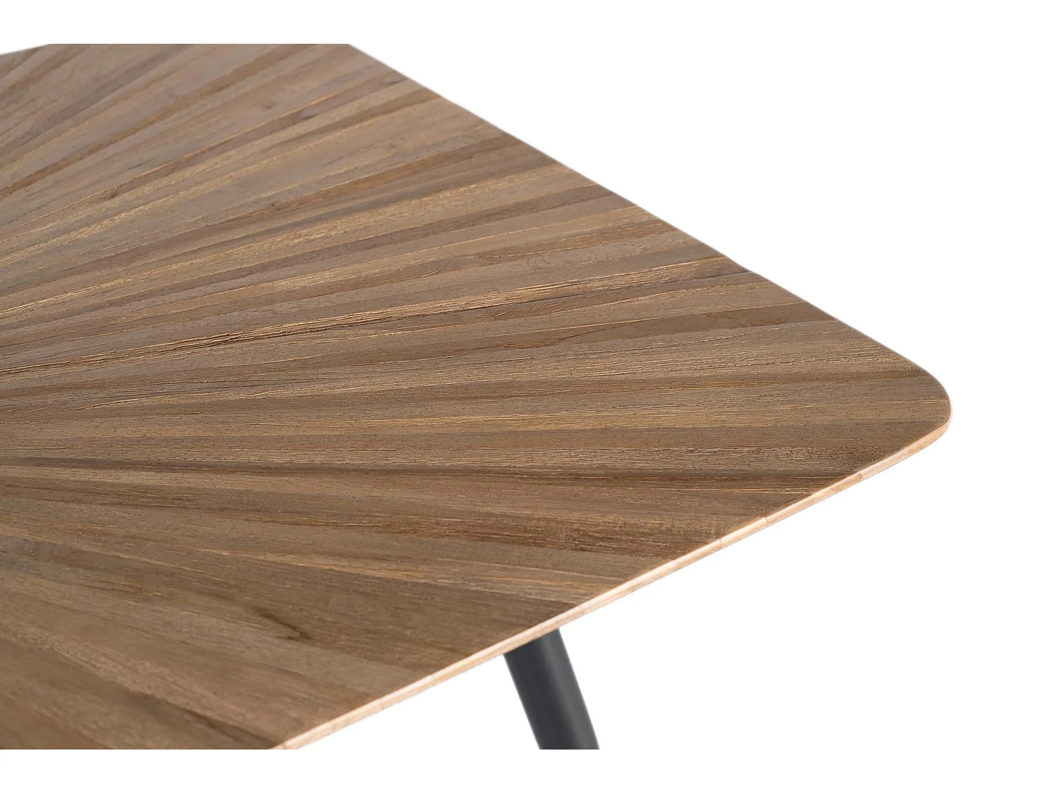 Tavoli da pranzo in legno di teak riciclato, stile rustico moderno, 150 cm - 77x150x90
