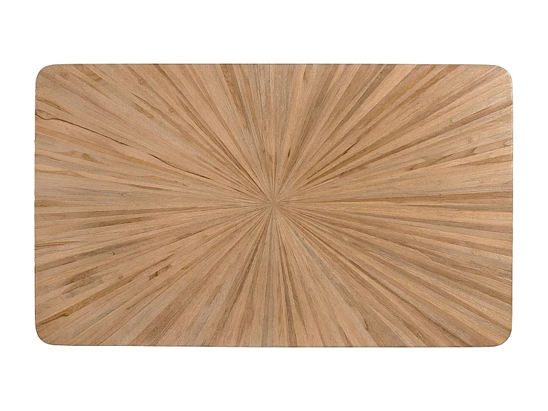 Table à manger en bois de teck recyclé 150 cm