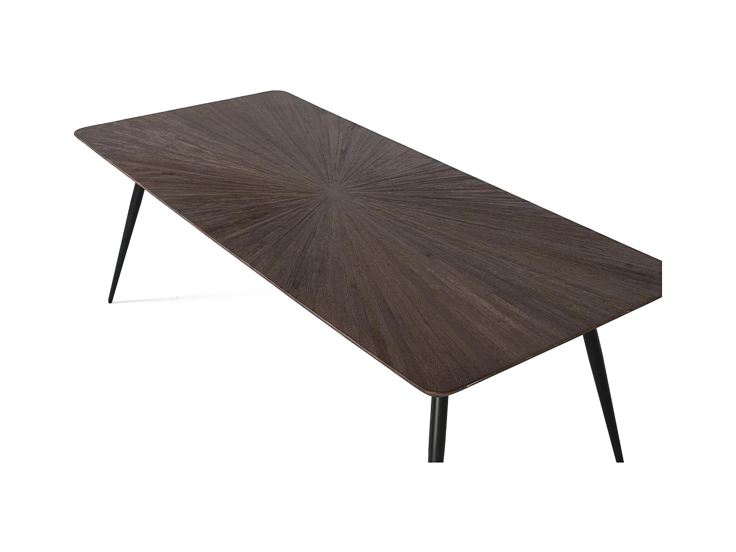 Table à manger avec plateau rectangulaire en teck 220 cm