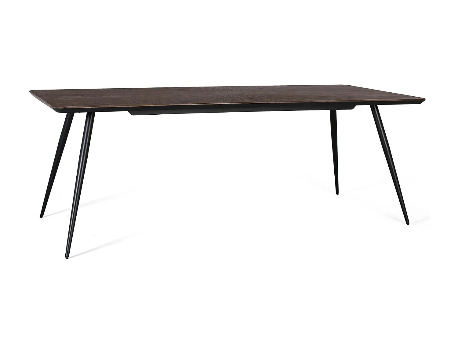 Stół żłóbkowy z prostokątnym blatem w kolorze tekowym 220 cm