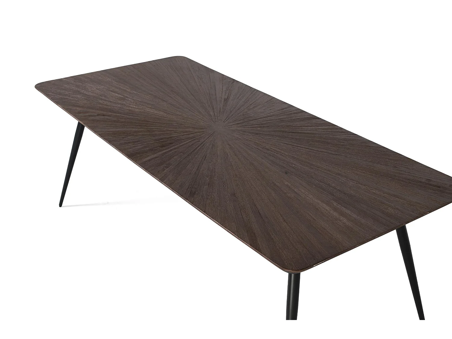 Mesas de jantar em madeira de teca reciclada, estilo retrô moderno, 220 cm - 77 x 220 x 100 mm