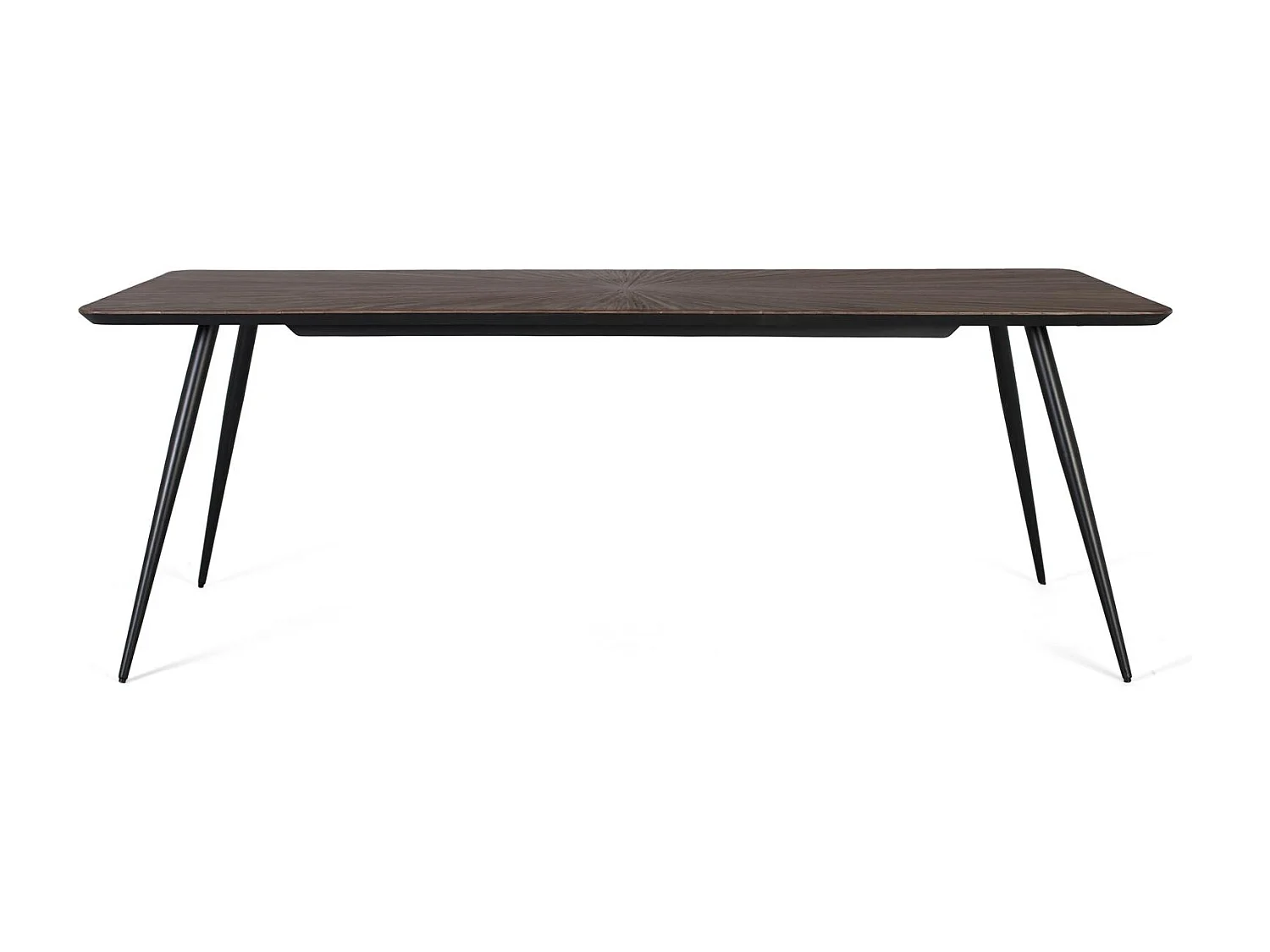 Esstisch mit rechteckiger Teakholzplatte 200 cm