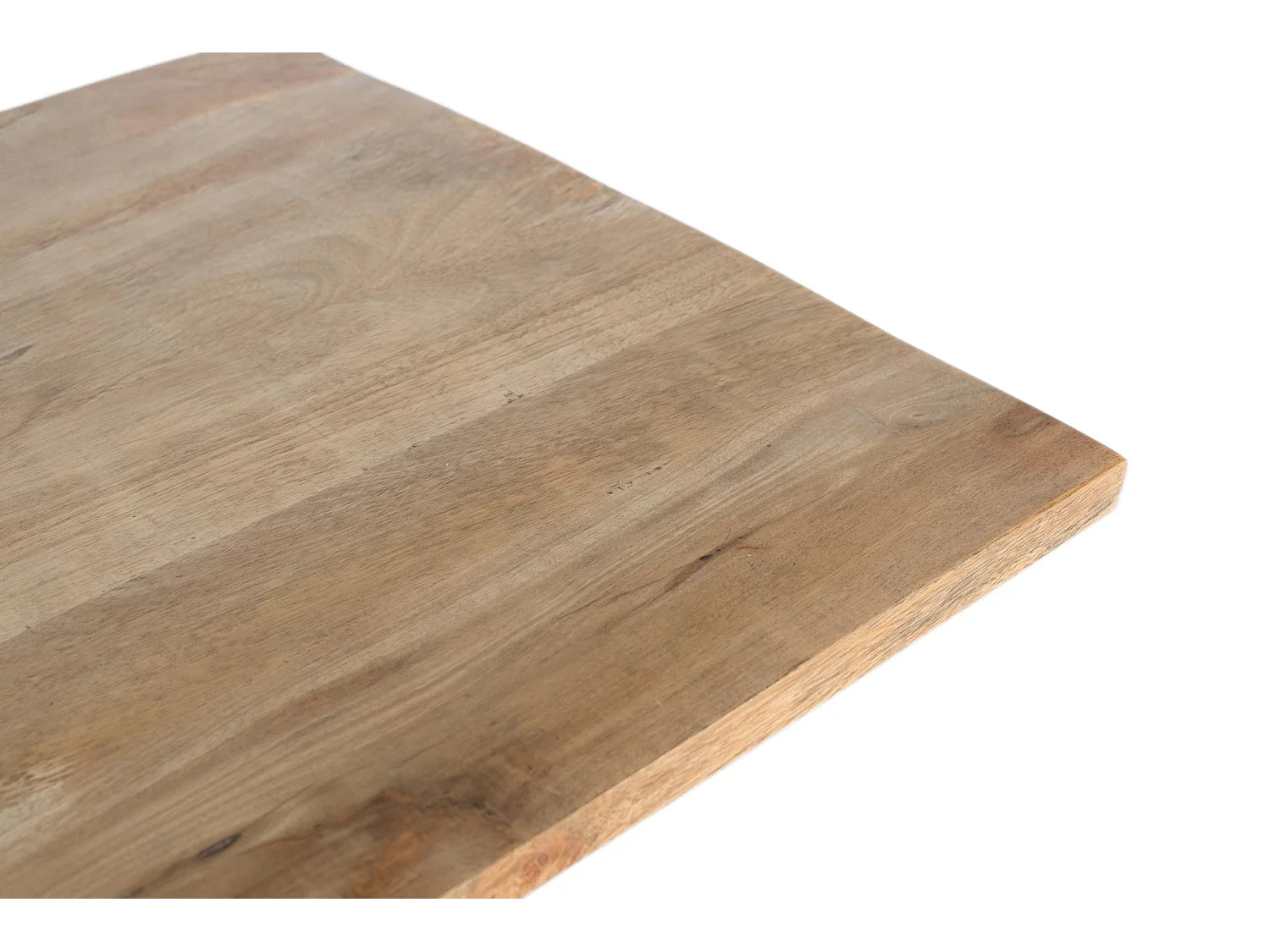 Table basse en bois de manguier massif avec pieds croisés