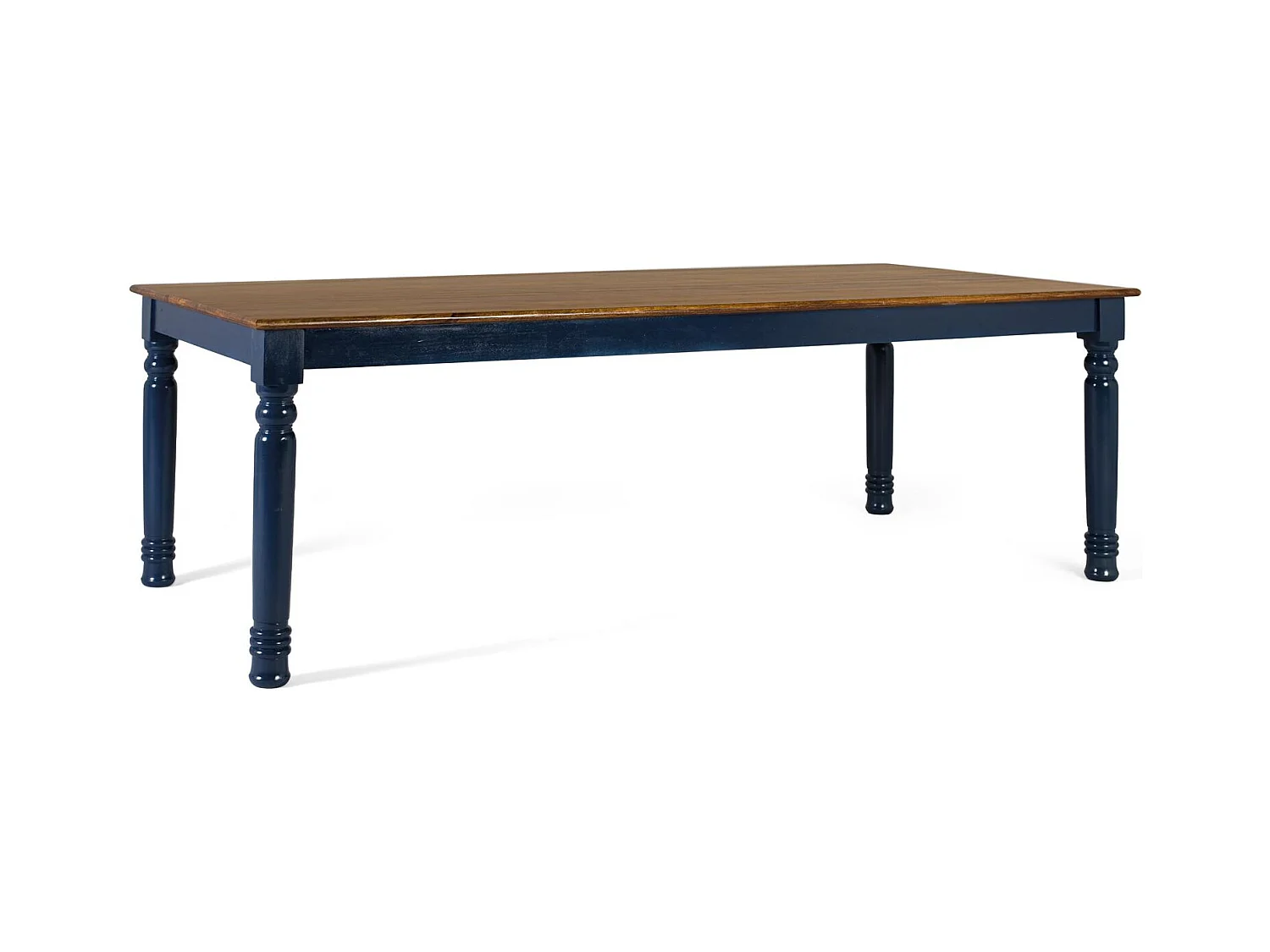 Table à manger avec plateau rectangulaire en bois de manguier 210 cm
