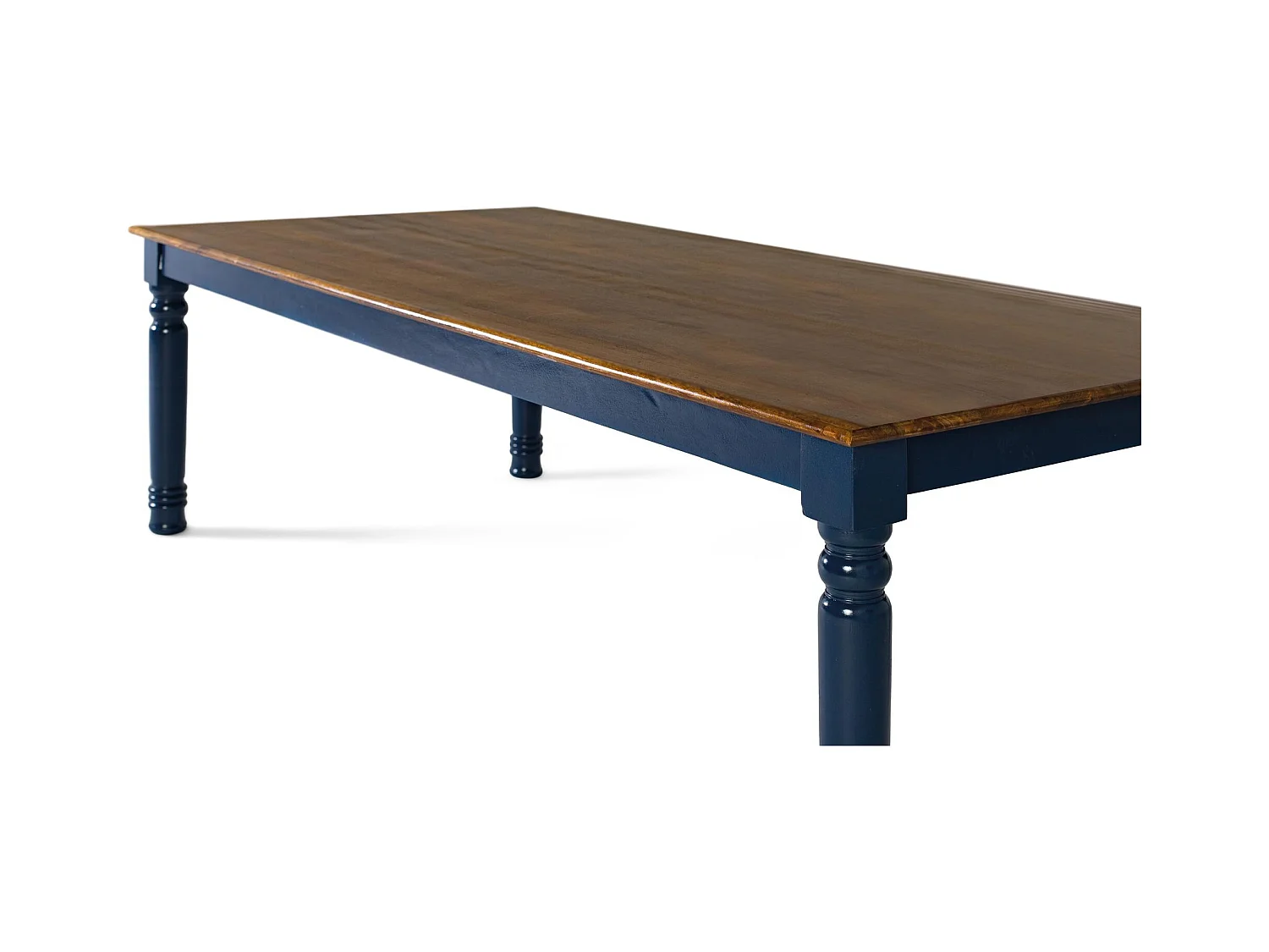 Table à manger avec plateau rectangulaire en bois de manguier 210 cm