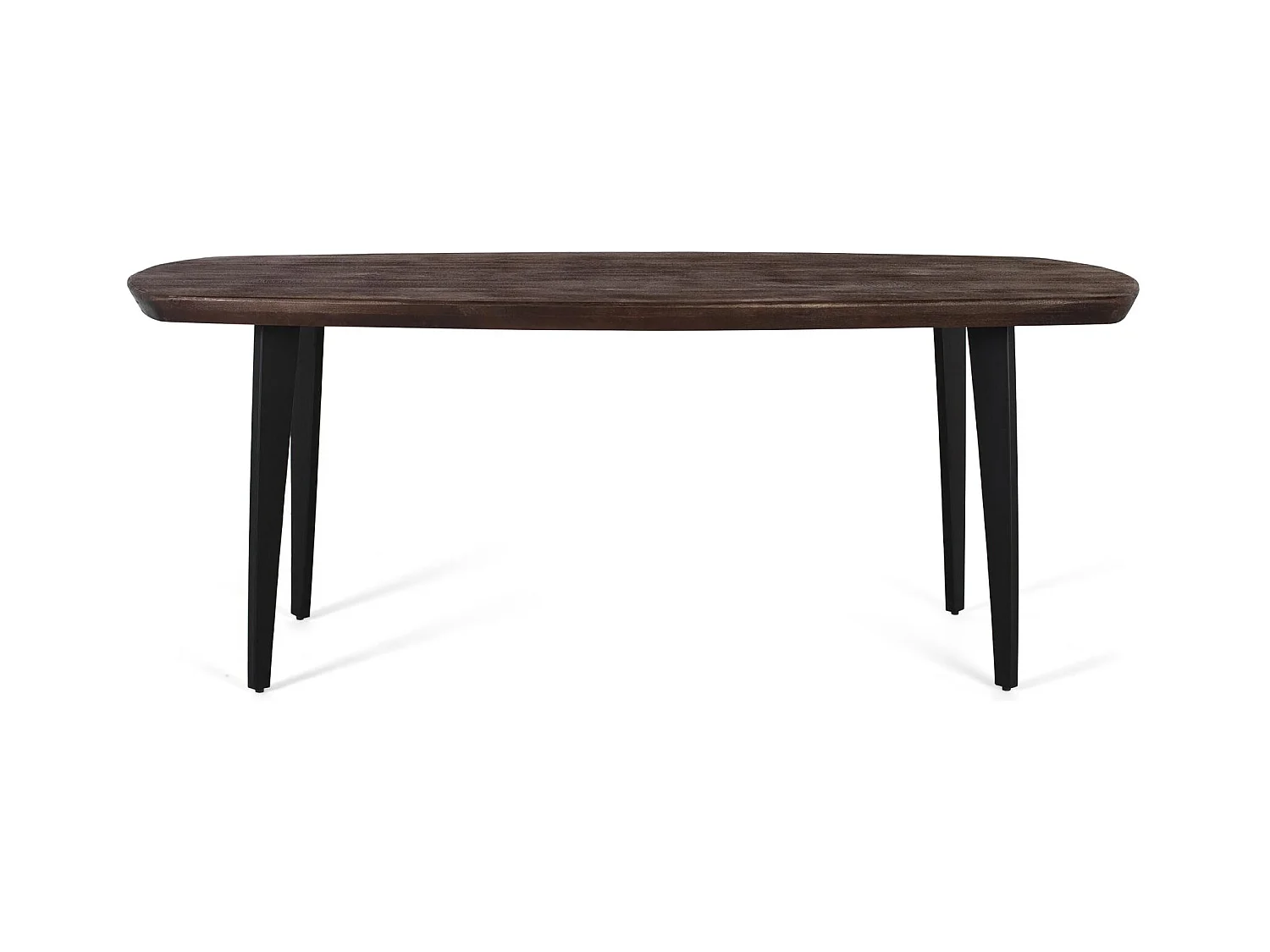 Table à manger en bois de manguier aux coins arrondis, 200 cm