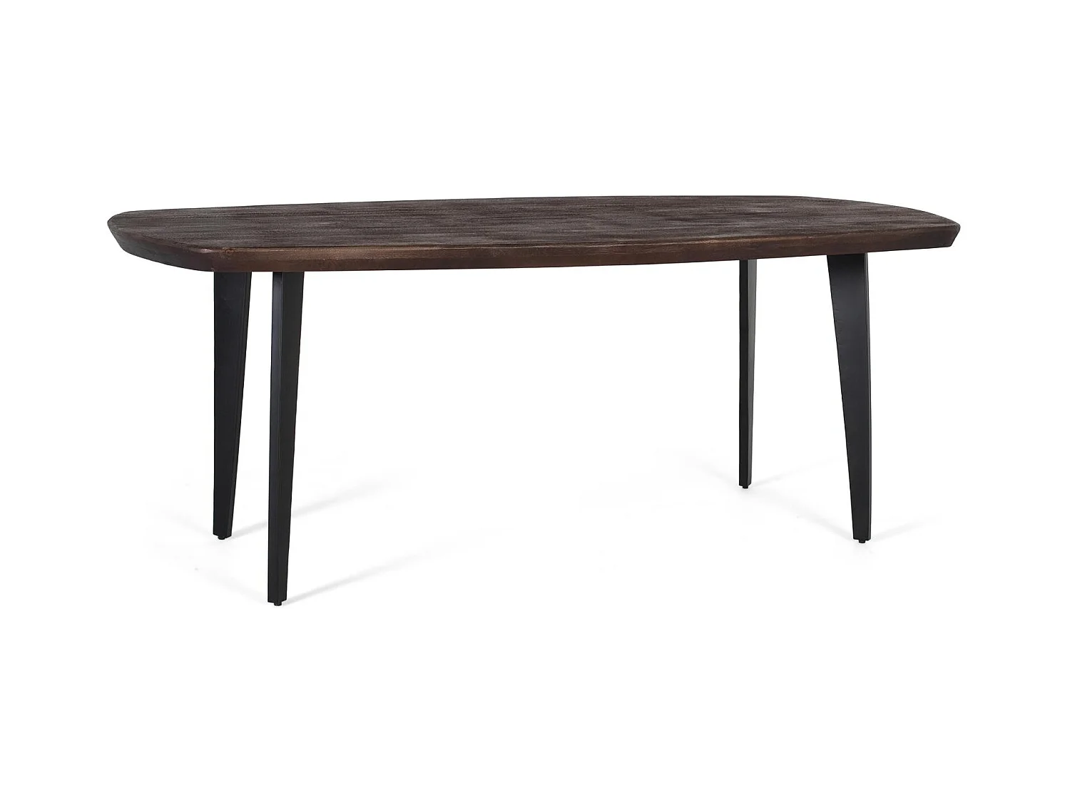 Table à manger en bois de manguier aux coins arrondis, 200 cm