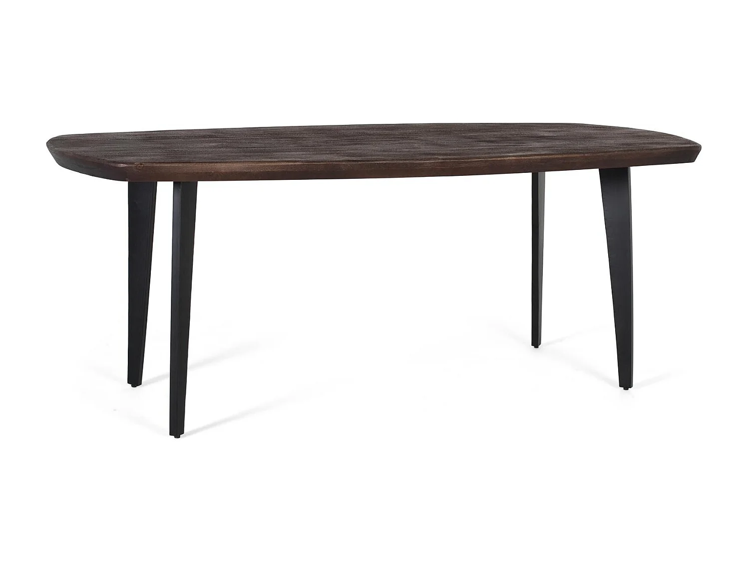Table à manger en bois de manguier aux coins arrondis, 200 cm