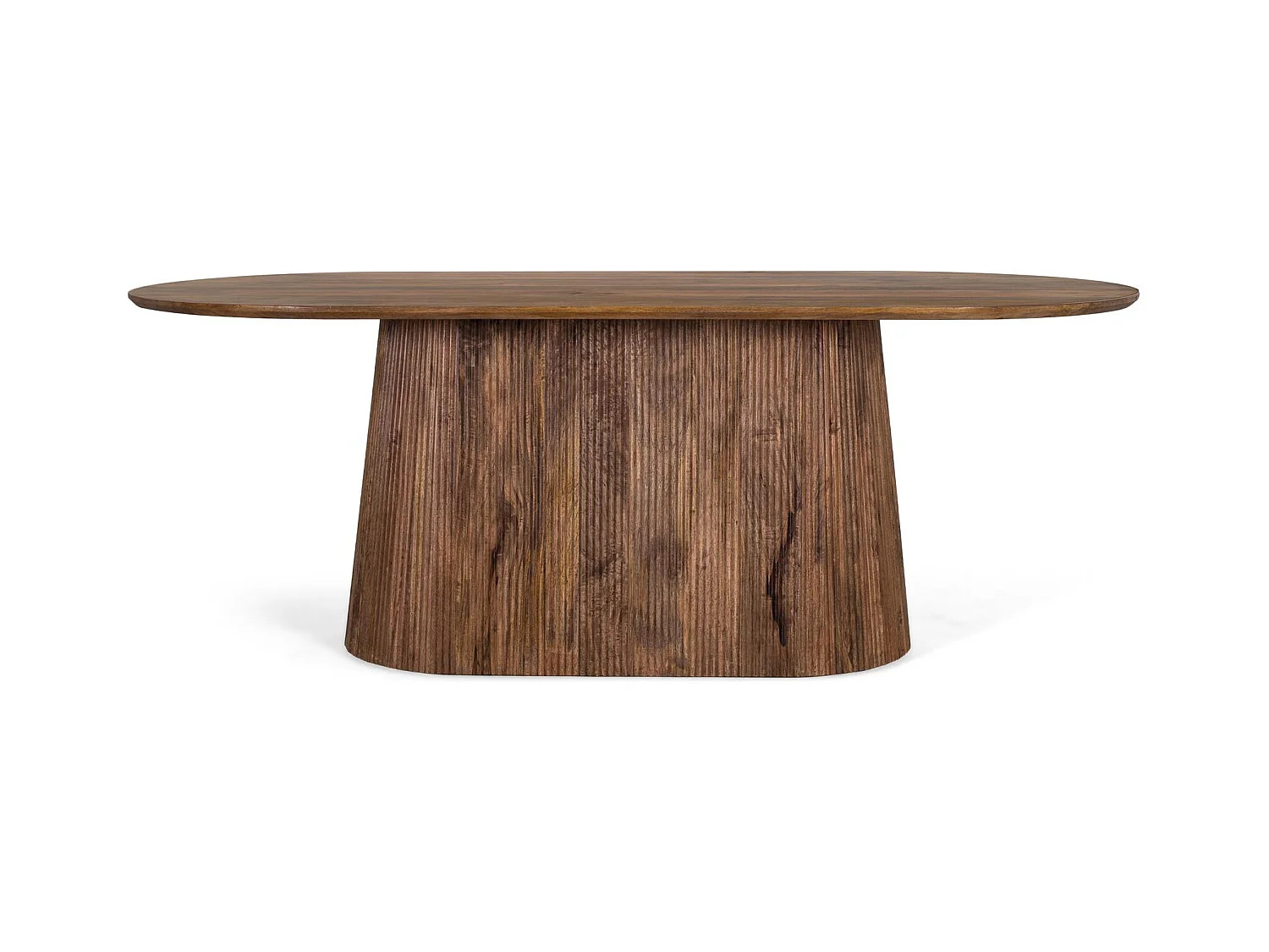 Table à manger avec plateau ovale en bois de manguier 210 cm
