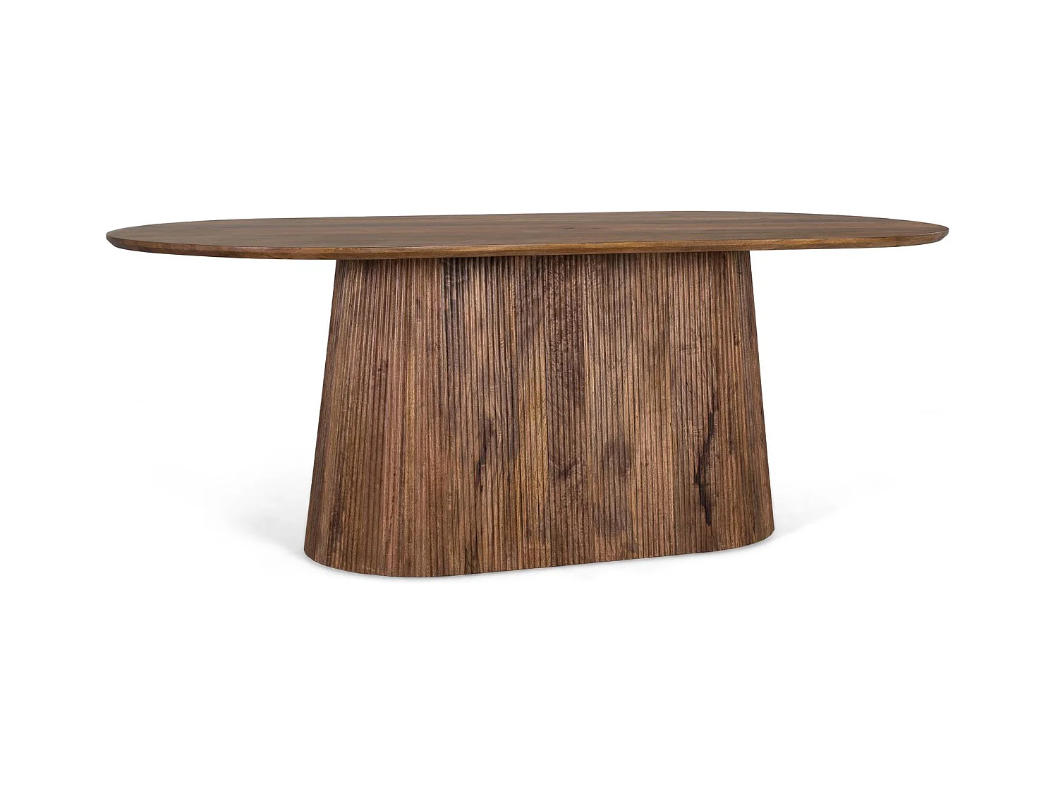 Table à manger avec plateau ovale en bois de manguier 210 cm