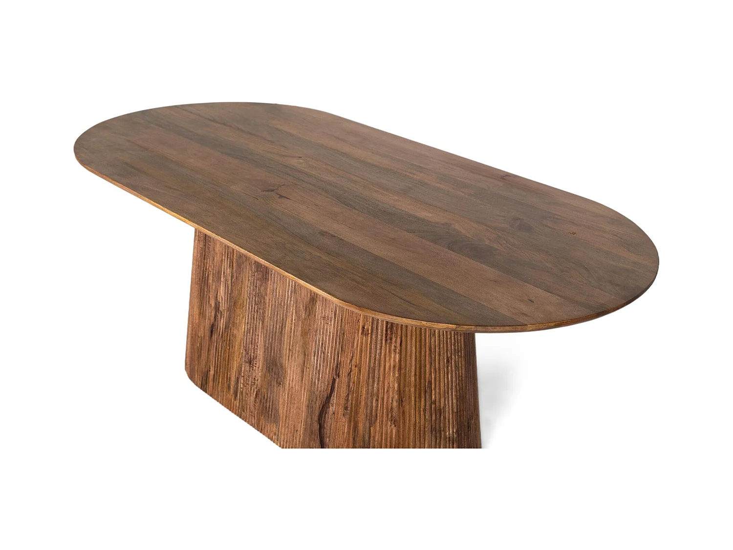 Esstisch mit ovaler Platte aus Mangoholz 210 cm