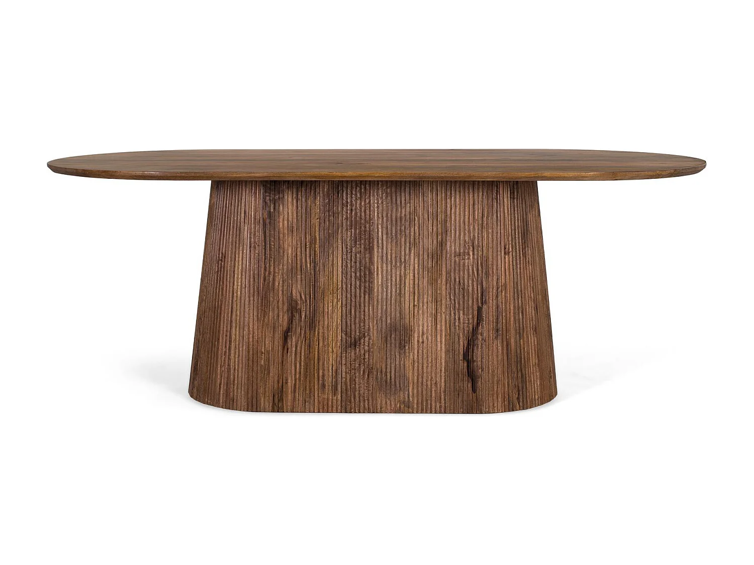 Table à manger avec plateau ovale en bois de manguier 210 cm