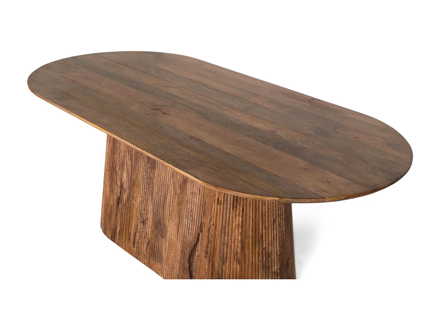 Table à manger avec plateau ovale en bois de manguier 210 cm