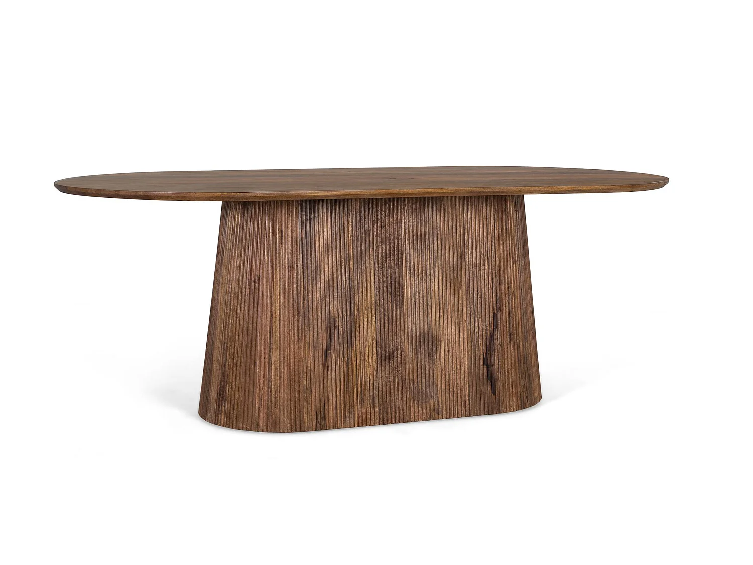 Spisebord med oval topp i mangotre, 210 cm