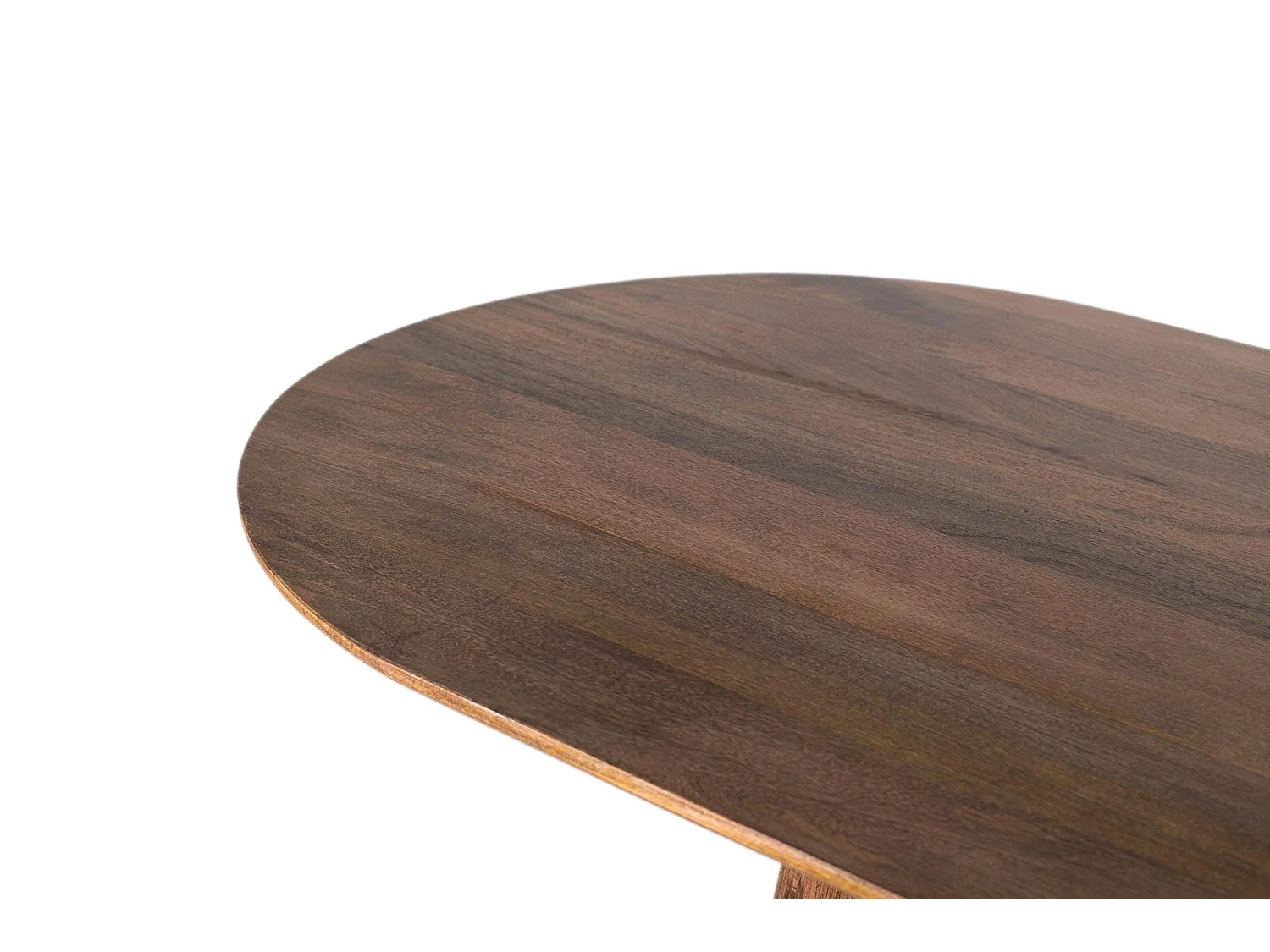 Spisebord med oval topp i mangotre, 210 cm