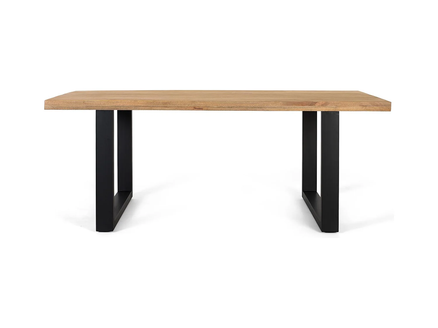 Table à manger avec plateau rectangulaire en bois de manguier 200 cm