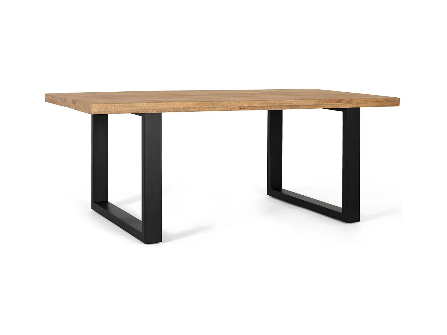 Table à manger avec plateau rectangulaire en bois de manguier 200 cm