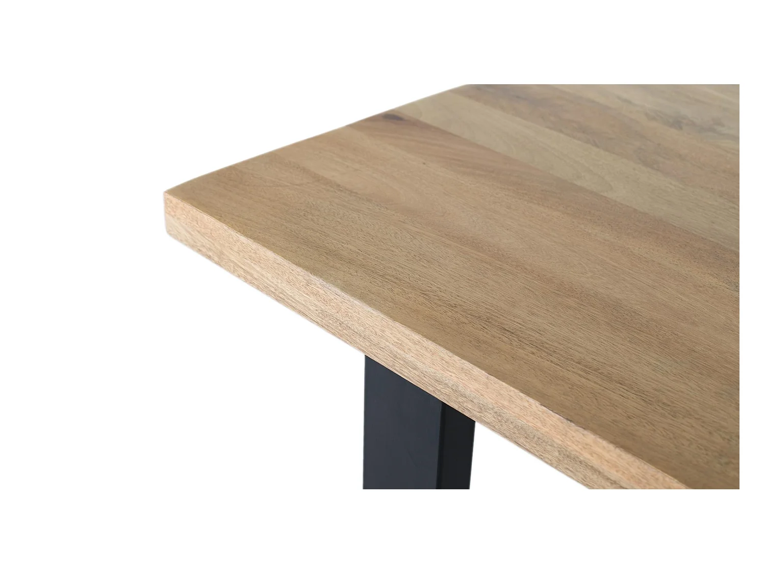 Table à manger avec plateau rectangulaire en bois de manguier 200 cm