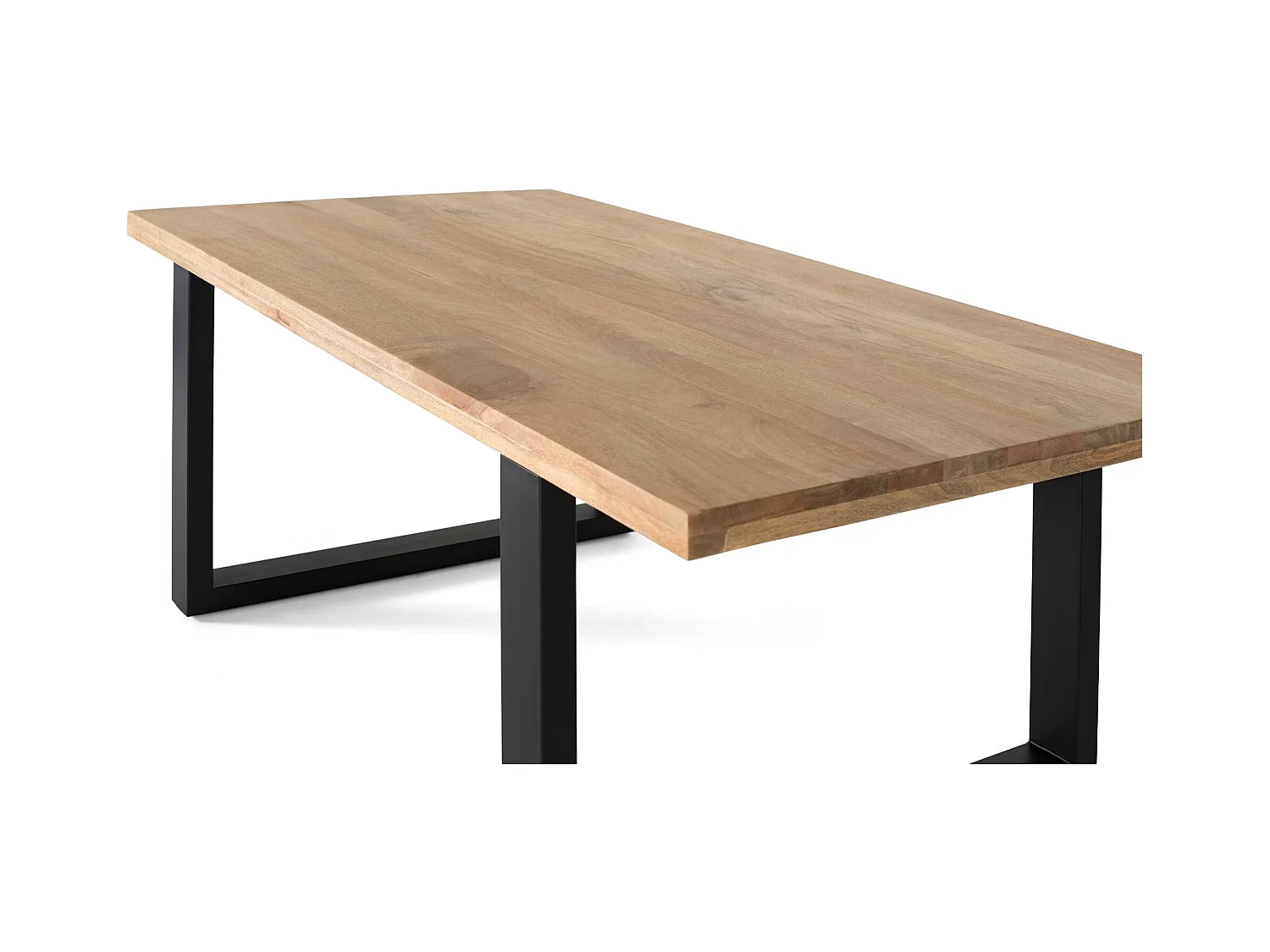 Table à manger avec plateau rectangulaire en bois de manguier 200 cm