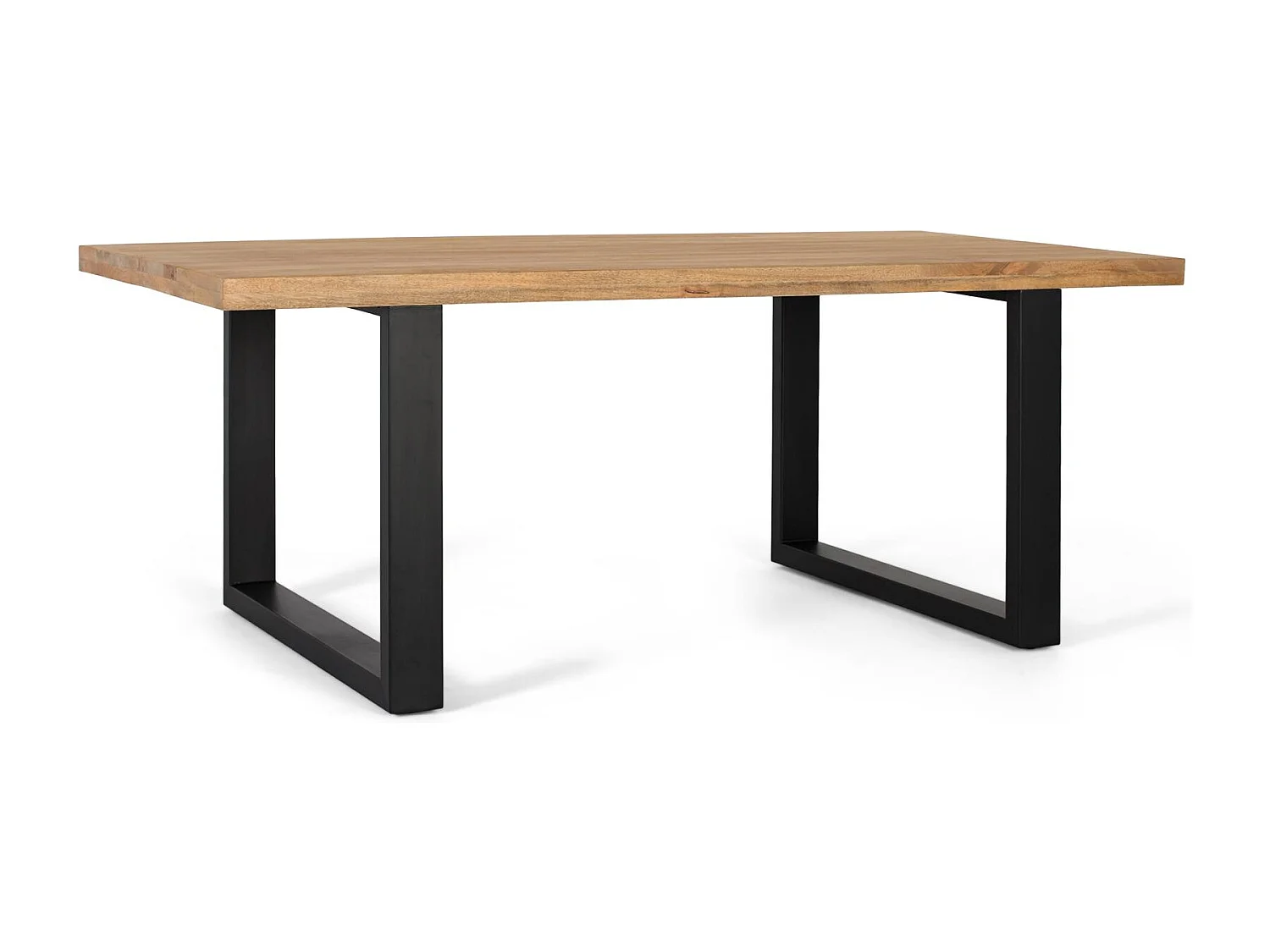 Table à manger avec plateau rectangulaire en bois de manguier 200 cm