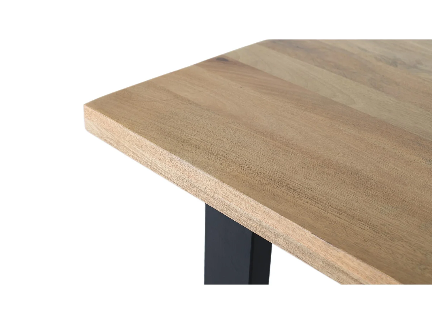 Table à manger avec plateau rectangulaire en bois de manguier 200 cm