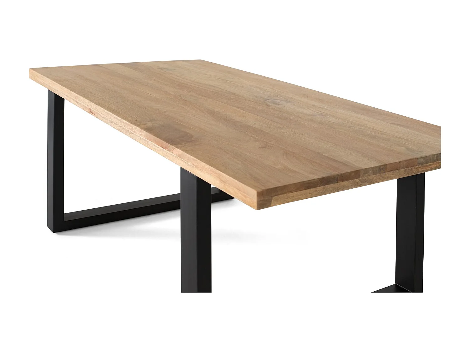 Table à manger avec plateau rectangulaire en bois de manguier 200 cm