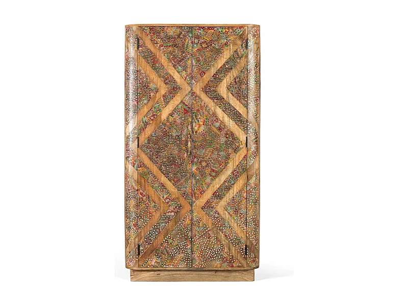 Armadio in legno massello di mango a due ante 170 cm