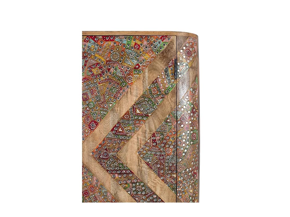 Kleiderschrank aus massivem Mangoholz mit zwei Türen 170 cm