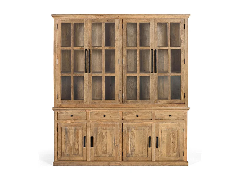 Armoire artisanale en bois de manguier massif 226 cm