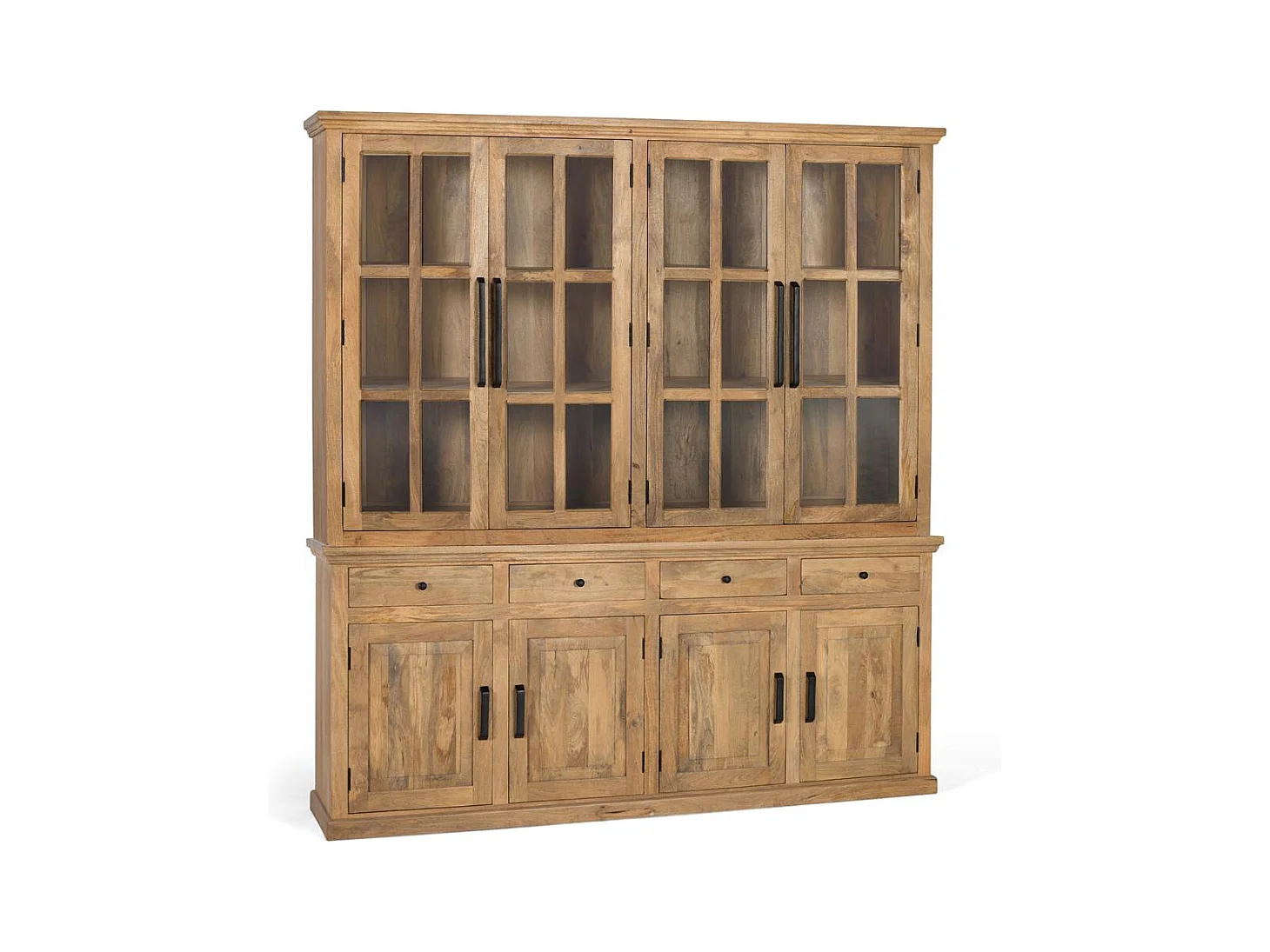 Armoire artisanale en bois de manguier massif 226 cm