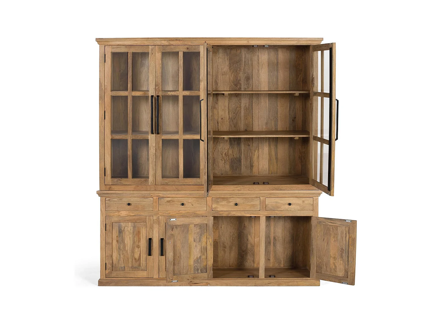 Armoire artisanale en bois de manguier massif 226 cm