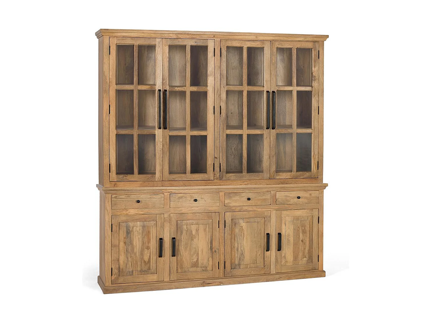 Ambachtelijke kast in massief manguierhout 226 cm