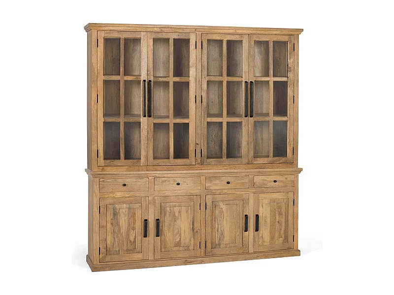 Alacena fabricada a mano en madera maciza de mango 226 cm