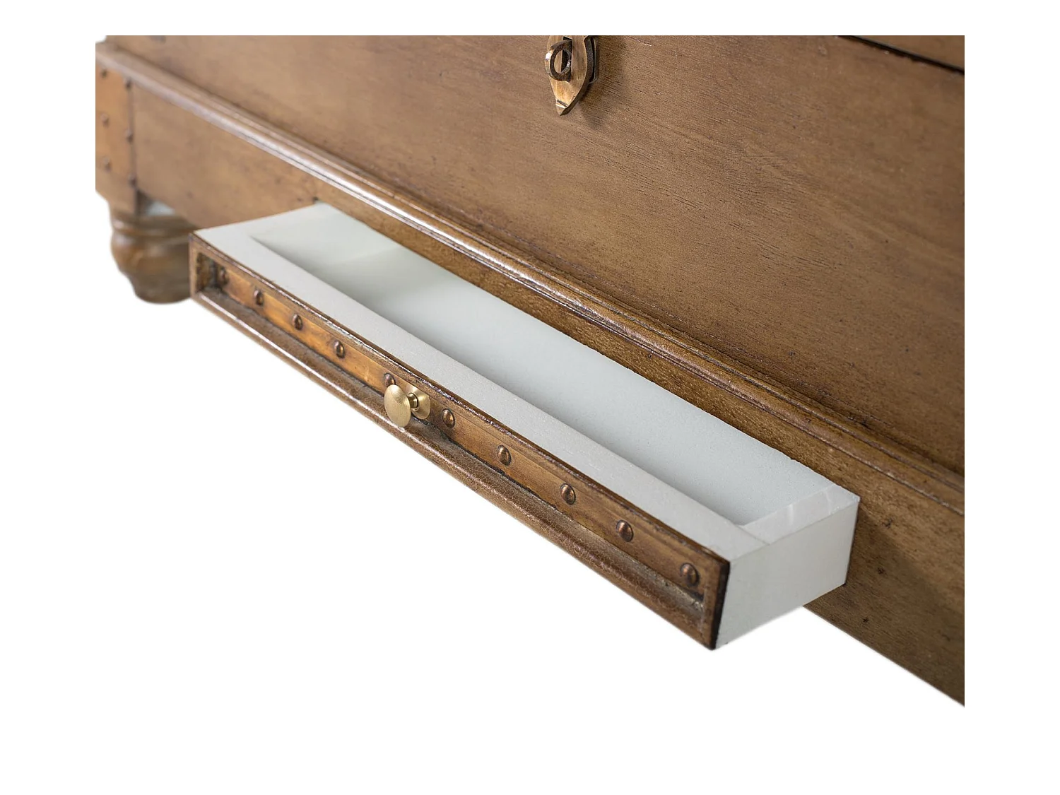 Table basse de style coffre en bois de manguier